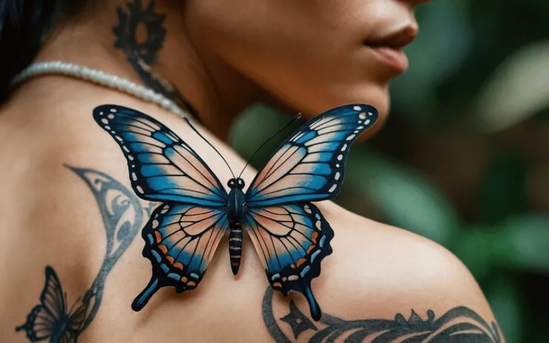 Read more about the article Butterfly Tattoos for Women: Symbolism & Stunning Placements