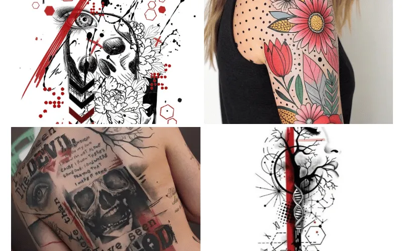 Read more about the article Trash Polka Tattoos: Chaotic & Artistic Ink Style